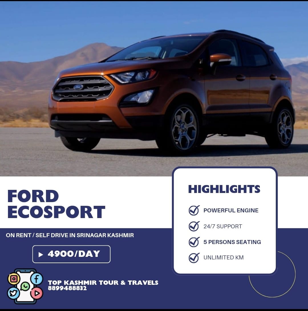 Ford ecosport on self drive in srinagar kashmir 