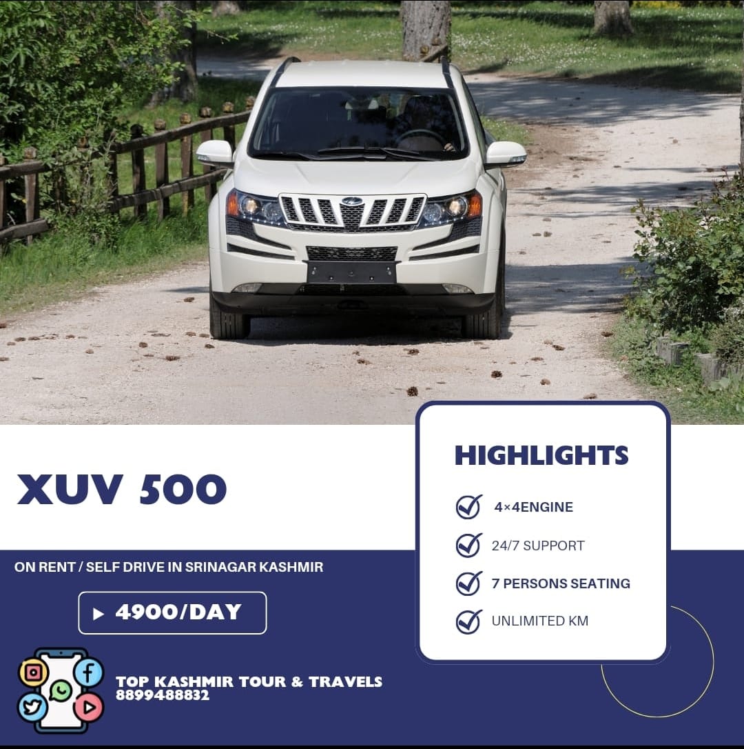 Xuv 500 on self drive in srinagar kashmir 