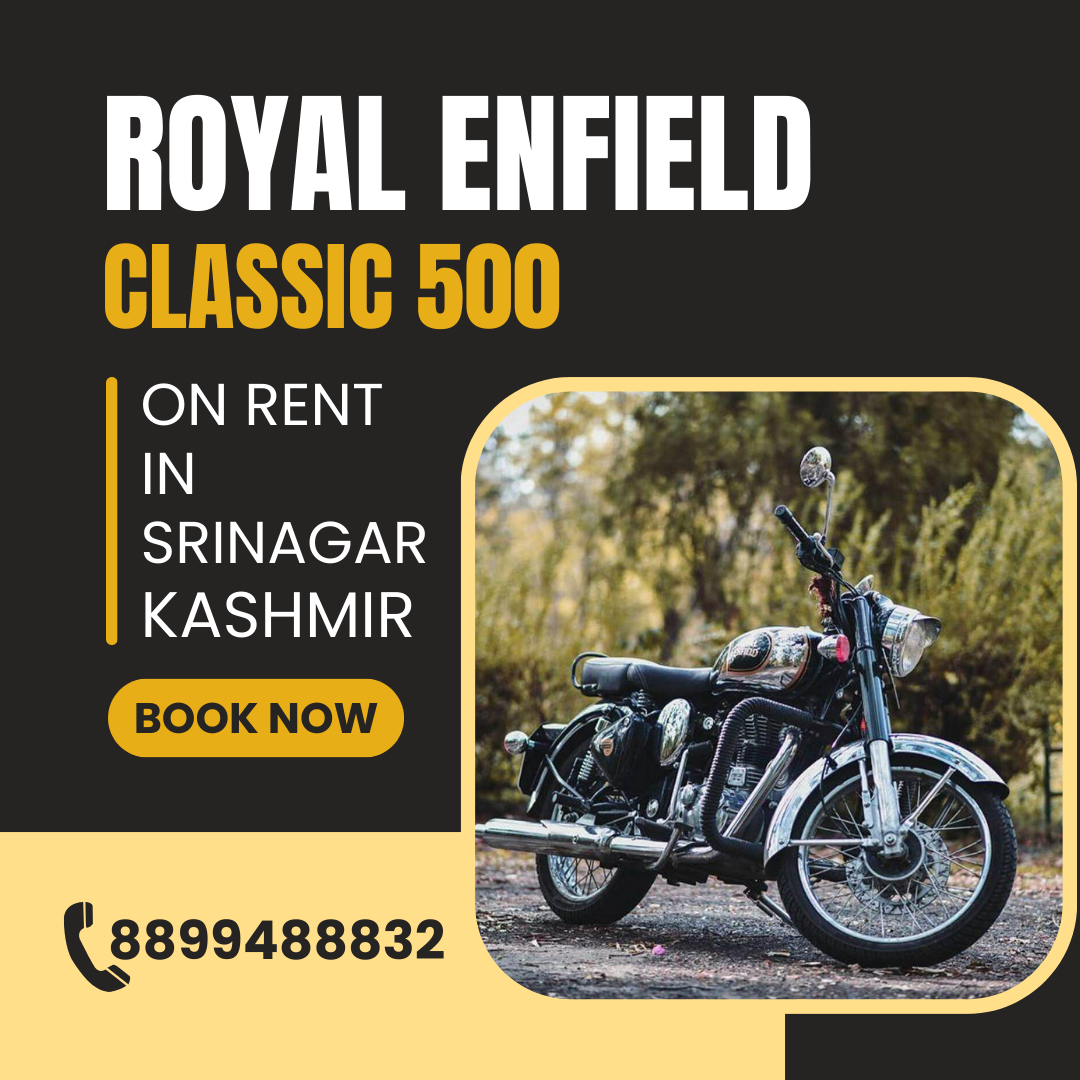 royal enfield classic 500 on rent in srinagar kashmir 