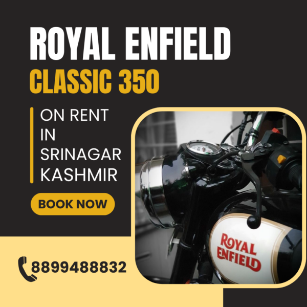 Royal enfield classic 350 on rent in srinagar kashmir