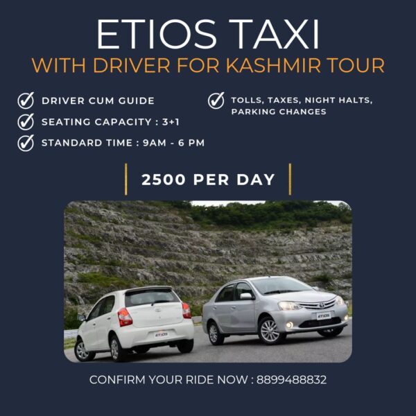 etios taxi service in srinagar kashmir