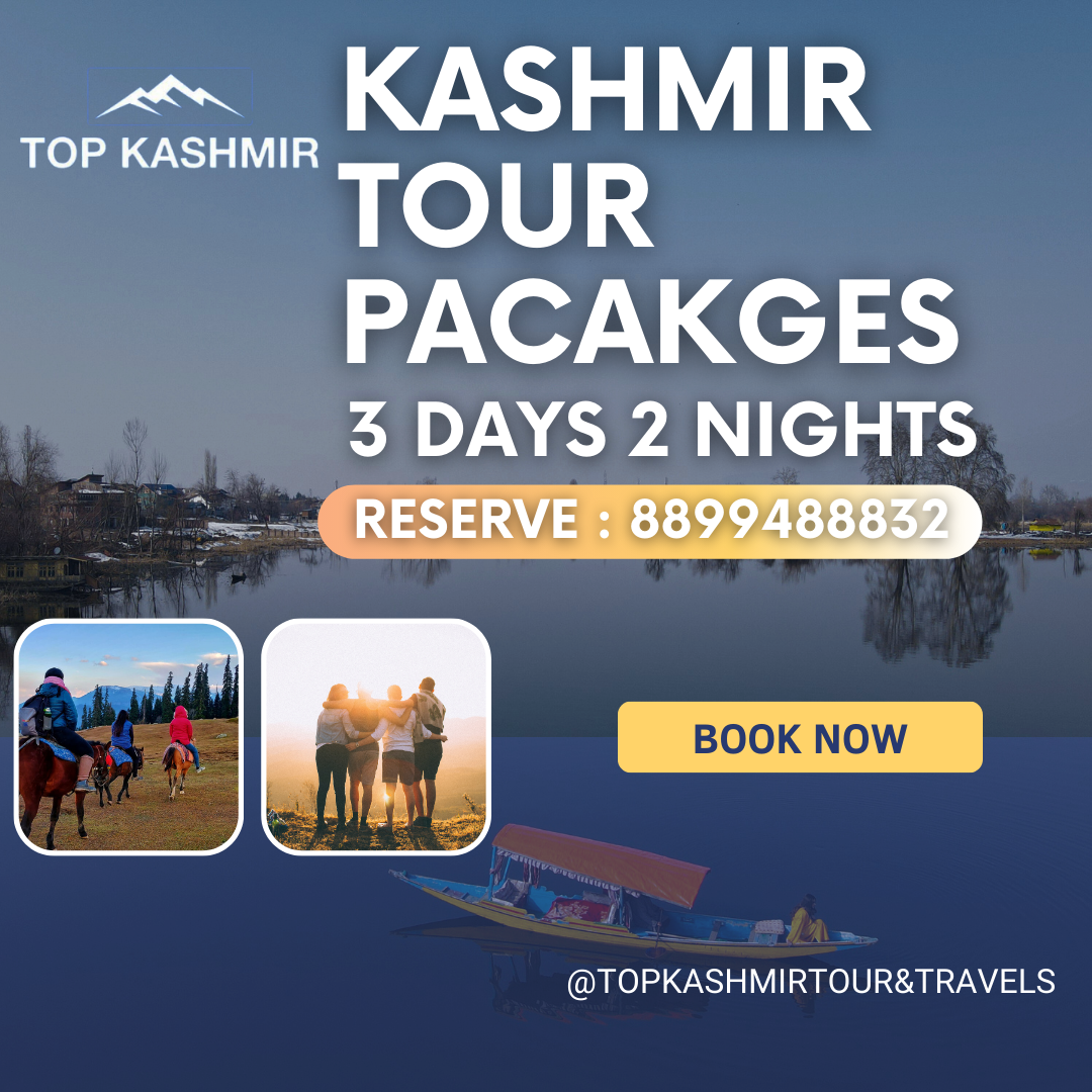 Kashmir tour packages 3 days 2 nights. in 2024 by top kashmir tour and travels